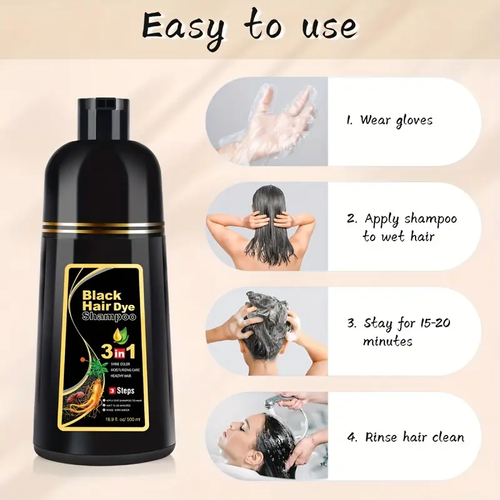 ❤️3-IN-1 BLACK HAIR DYE SHAMPOO (AYURVEDIC NO SIDE EFFECT)❤️