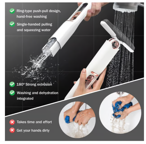 1set Super Absorbent Mini Mop, Handheld Sponge Mop, Hand-free Wash Mop, Desktop Mop, Glass Wiper, Multipurpose Portable, Suitable For Bathroom, Car, Window, Glass Cleaning, Cleaning Supplies, Cleaning Tool