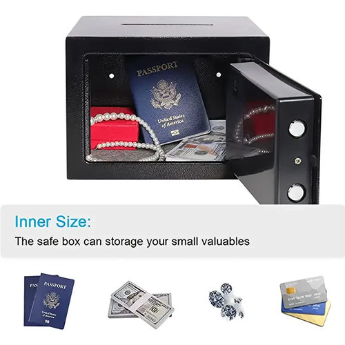 Fireproof Safes with Digital Keypad,Spacious Storage for Valuables, Fireproof & Waterproof Bag, Perfect for Home And Office Security
