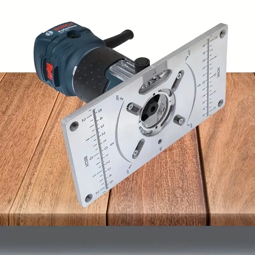 🔥🔥🔥Precision Aluminium Router Precision Crafted Aluminium Router Table Insert Plate - Durable, Smooth Cutting & Engraving - 4 Rings, Compatible with Table Saws & Woodworking Benches - Enhanced Stability Machine Tool