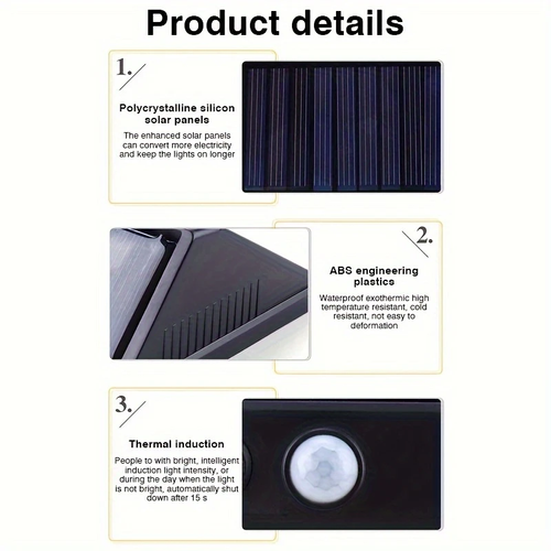 New 100LED wall sensor light, intelligent light sensor, solar charging, brightness automatic adjustment, outdoor solar sensor light, four side luminous human sensor wall light