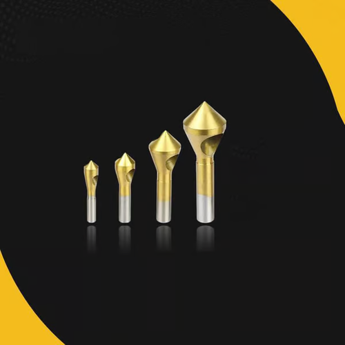 🔥🔥🔥Titanium Coated Countersink Chamfer Tool（4 PCS）