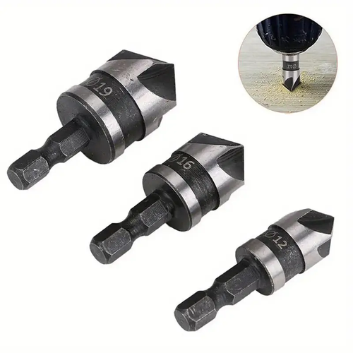 🔥🔥🔥Three carbon steel 90 degree hexagonal handles for woodworking hole openers