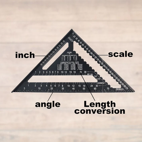 Woodworking Triangle Ruler 7 inch🔥Red