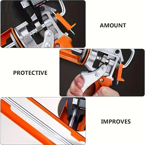 🔥🔥🔥1pc, Filling Gun, Anti-Drip Glass Glue Gun, Thickened Handle Rotating Integrated Filler, Automatic Cutting and Dripping Structure Glue Gun, Manual Anti-Drip Thickening Rotation Tool for DIY Building Supplies, Home Decoration