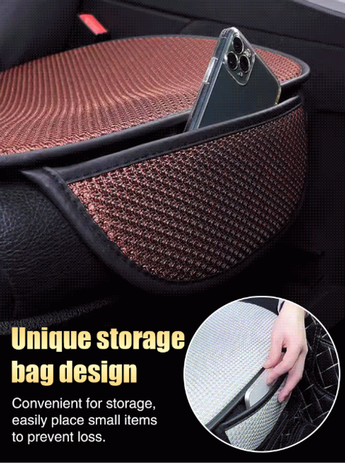 Ice silk breathable car seat cushion 3-piece set
