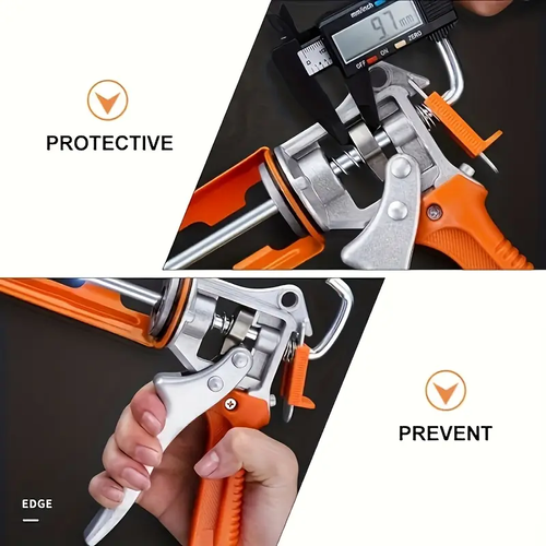🔥🔥🔥1pc, Filling Gun, Anti-Drip Glass Glue Gun, Thickened Handle Rotating Integrated Filler, Automatic Cutting and Dripping Structure Glue Gun, Manual Anti-Drip Thickening Rotation Tool for DIY Building Supplies, Home Decoration
