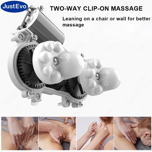 1pc JUSTEVO Electric U-Shaped Neck Massager, Portable Rechargeable Lithium Battery, Hypoallergenic Cervical Massage Device, with USB Charging Neck Pillow