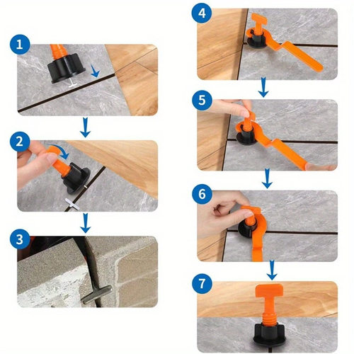 🔥🔥🔥Reusable Tile Leveling System, Replaceable Needle Pin for Wall Floor Tile, Laying Leveler Spacer Wedge Crossers Tool, Locator Plier
