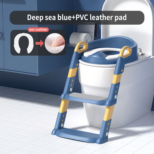 🔥🔥🔥Potty Training Toilet Seat for Kids With Step Stool Ladder🚽blue
