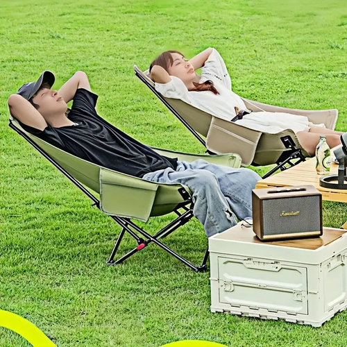 Portable High Backed Moon Chair, 90cm high and 45cm wide, suitable for camping, vacation, fishing, beach chairs, and holiday parties, folding outdoor chair