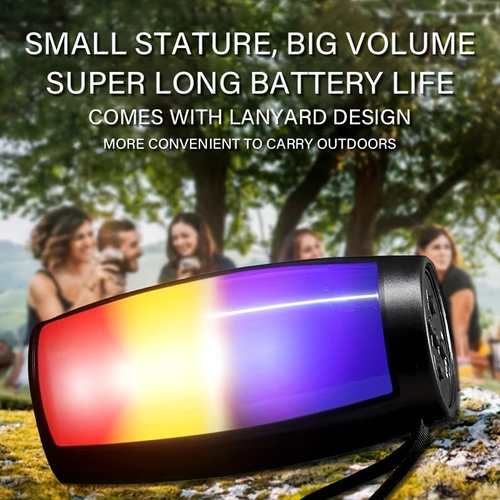 Dazzle Color Wireless Speaker Color Lights Plug Card Subwoofer Mini Portable Small Sound Support TF U Disk Expansion