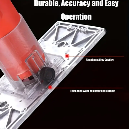 🔥🔥🔥Precision Aluminium Router Precision Crafted Aluminium Router Table Insert Plate - Durable, Smooth Cutting & Engraving - 4 Rings, Compatible with Table Saws & Woodworking Benches - Enhanced Stability Machine Tool
