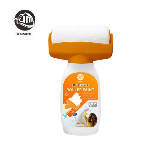 Wall Repair Paint with Large Roller Rolling Brush Roller Paste Portable Wall Paint Tool for Repairing Latex Paint Wall 500ml