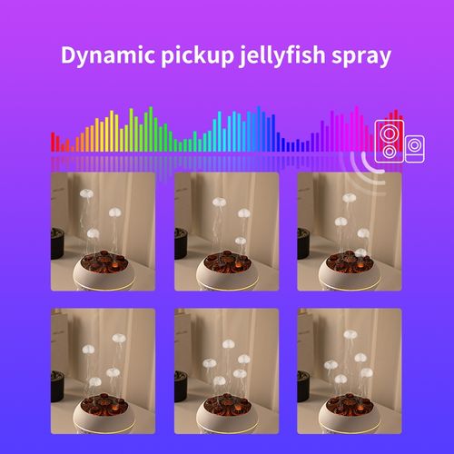 Room Air Humidifiers 250Ml Portable Ultrasonic Dynamic Jellyfish Aroma Diffuser With Remote