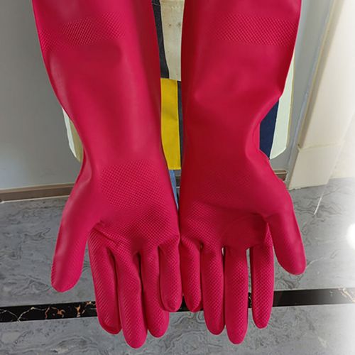 Nitrile Durable Household Kitchen Dishwashing Gloves Women Household Laundry Brush Dishes Waterproof Clean Waterproof Glove
