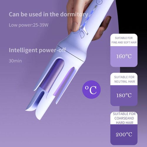 2 in 1 Interchangeable Rotating Automatic Anti-scald Heat protection Hair Curler Arc Voluminous