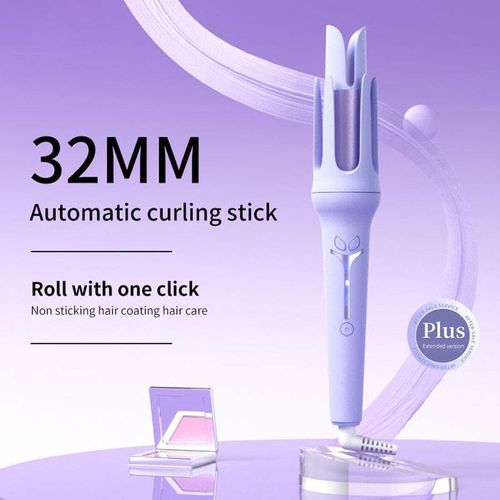 2 in 1 Interchangeable Rotating Automatic Anti-scald Heat protection Hair Curler Arc Voluminous