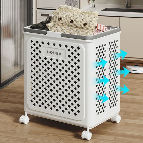 New Product Multifunctional Foldable Laundry Hamper Toys Clothes Plastic Storage Baskets with Wheels Handles