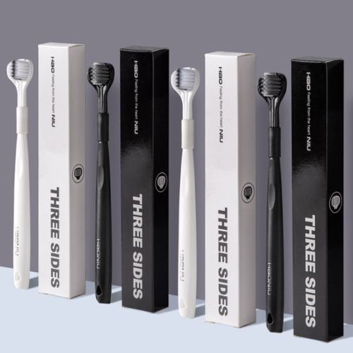 360 Degree Three Side Soft Bristle Toothbrush Oral Care Safety Teeth Deep Cleaning Portable Travel Toothbrush