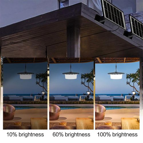 Solar Pendant Light 244led 5 Modes IP65 Waterproof Shed Lamp Motion Sensor Indoor Outdoor Lighting