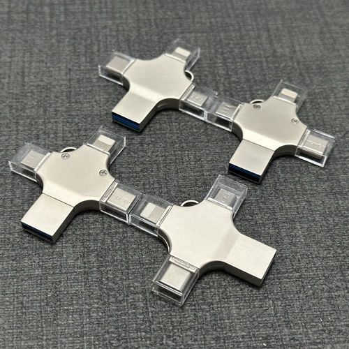 4 in 1 Lightning OTG USB Flash Drive 64GB 128GB  USB Stick TYPE-C Mobile Phone USB Pendrive