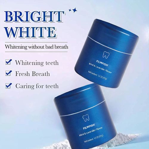 The Powder Teeth Whitening Natural Tooth Powder No Sensitivity Enamel Safe Toothpaste Lavender & Mint Flavor