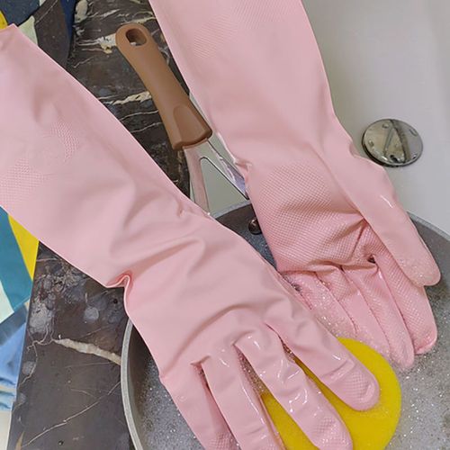 Nitrile Durable Household Kitchen Dishwashing Gloves Women Household Laundry Brush Dishes Waterproof Clean Waterproof Glove