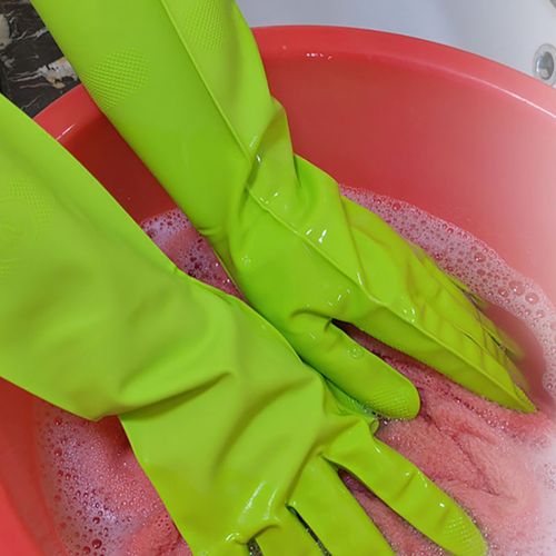 Nitrile Durable Household Kitchen Dishwashing Gloves Women Household Laundry Brush Dishes Waterproof Clean Waterproof Glove