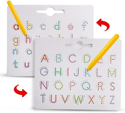 Drop Shipping ABS Letters Practicing Board Double-Sided Alphabet Tracing Tool Learning to Write ABC Educational Toy