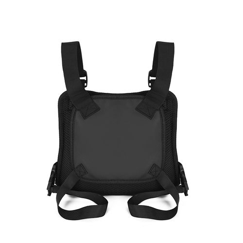 Fuliya Water Resistant Men's Sports Front Chest Rig Front Running Bag Lightweight Vest Pocket Pack Mens Tactical Vest Bag