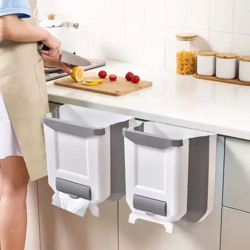 Hot Selling Products Hanging Kitchen Foldable Car Trash Can Rubbish Bin Folding Waste Bins