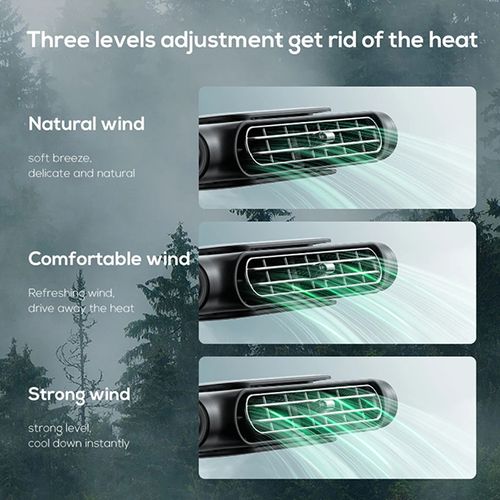 CF03 Car Seat Fan With Strong Wind Low Noise Car Fan Three Adjustable Speeds 5V 2A Seat Cooling Fan for SUV RV Truck