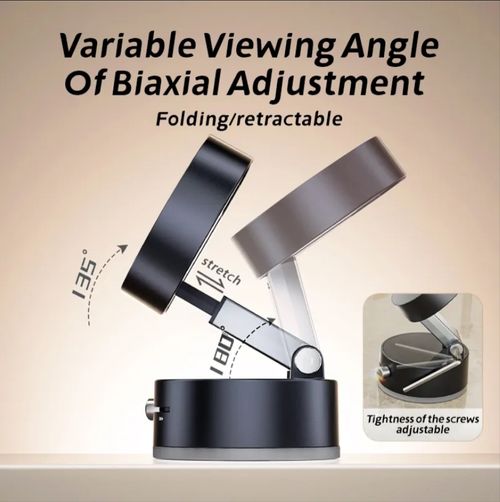 2025 New 360 Adjustable ABS Mobile Phone Holder Vacuum Magnetic Suction Car Stand Compatible for iPhone Stable Flexible Alloy PC