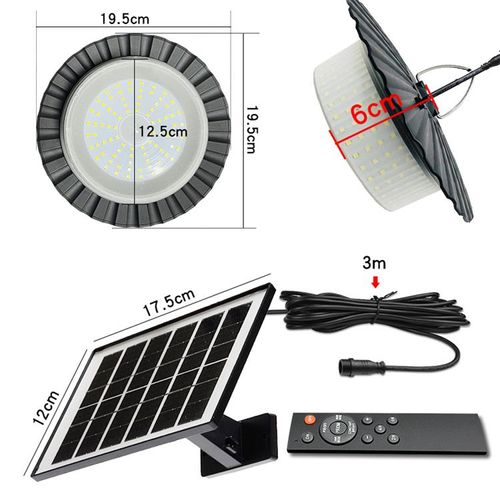 Solar Pendant Light 244led 5 Modes IP65 Waterproof Shed Lamp Motion Sensor Indoor Outdoor Lighting