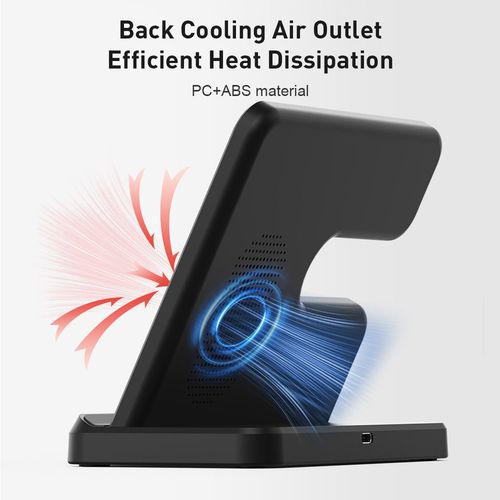 CE FCC Fast Charging Stand Dock 3 in 1 Charging Station for iPhone Fast Charger Stand for Samsung Watch Wireless Charger