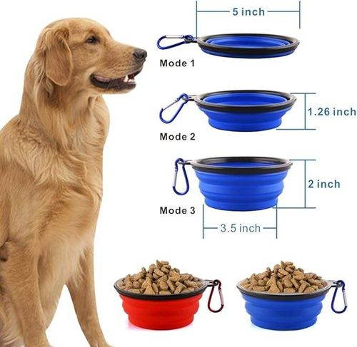 TPE Portable Pet Collapsible Dog Cat Bowl Silicone Collapsible Pet Bowl