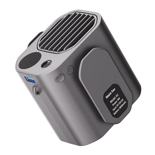 Waist USB fan plastic portable waist hanging small air conditioner outdoor fan construction site camping site flashlight long battery life