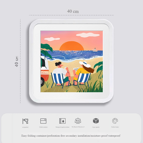 Bathroom Modern Minimalist Hot Ins Picture Clothes Folding Storage Box Waterproof Wall Mounted Hanging Storage Cabinet