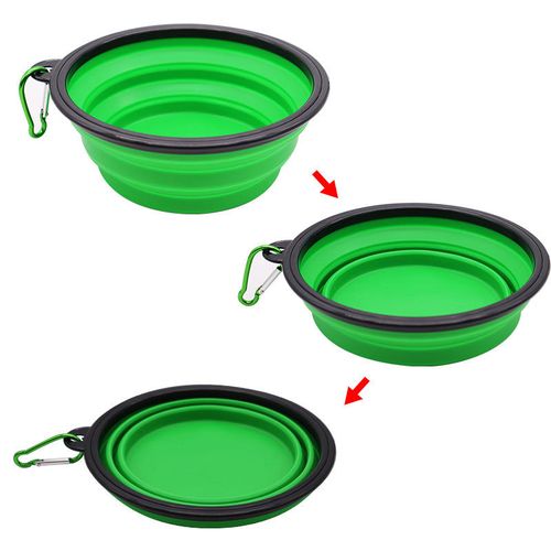TPE Portable Pet Collapsible Dog Cat Bowl Silicone Collapsible Pet Bowl