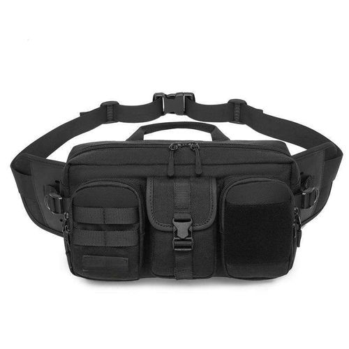 High Quality  Fashion Tactical Waist Bag for Men Waterproof Oxford Sporty Belt Hip Messenger Shoulder Zipper Closure for