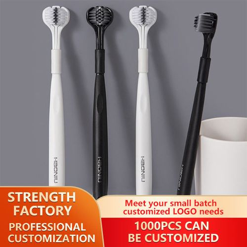 360 Degree Three Side Soft Bristle Toothbrush Oral Care Safety Teeth Deep Cleaning Portable Travel Toothbrush
