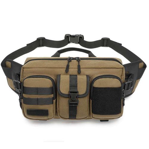 High Quality  Fashion Tactical Waist Bag for Men Waterproof Oxford Sporty Belt Hip Messenger Shoulder Zipper Closure for
