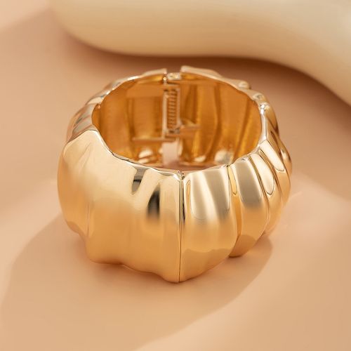 Europe and United States Cross-Border Fashion Bangles Exaggerated Irregular Smooth Water Droplet Alloy Spring Bracelet Suit