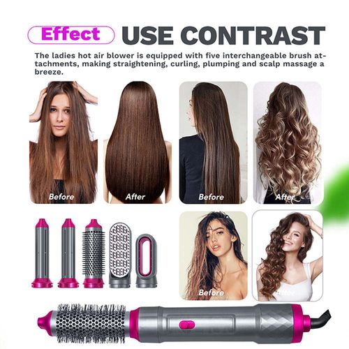 Multifunction Hair air Brush Hot air Comb Brush Hair Dryer 5 in 1 Hair Styler 5 in 1 One Step Dryer Brush Set Multi Styler
