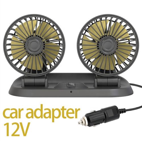 Double Headed 12v Dc Fans Car Fan 24v 12 Volt Fans for Truck Vehicle air Cooling Universal Usb Rotatable Strong Wind