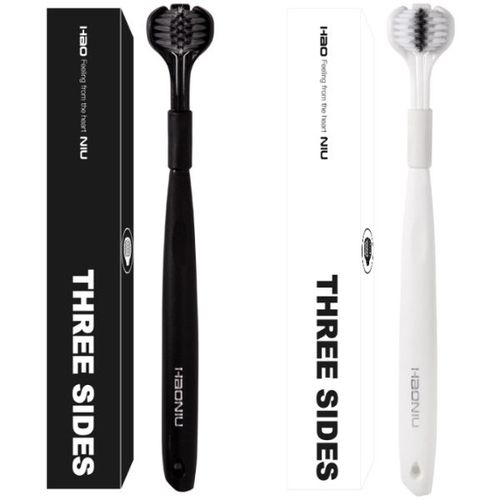 360 Degree Three Side Soft Bristle Toothbrush Oral Care Safety Teeth Deep Cleaning Portable Travel Toothbrush