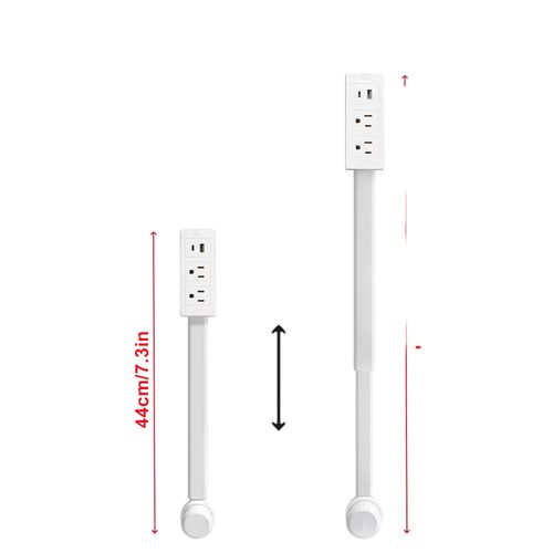 Hot sale Electrical Outlet Extender 2 AC power outlets and 2 USB Charging ports Extends 22 34 Rotates 180 Use Behind Couches