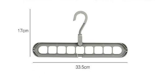 Multifunctional Nine-hole Plastic Storage Rack, Foldable Magic Clothes Hanger