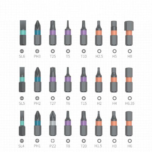 24 in 1 Multi-purpose Ratchet Wrench Screwdriver S2 Magnetic Bits Tools Set DIY Household Repair Tool